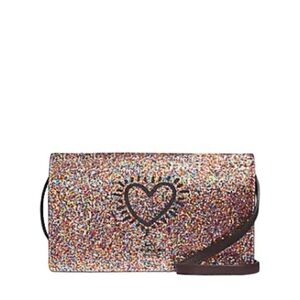 LIKE NEW Coach x Keith Haring Hayden Glitter Foldover Crossbody